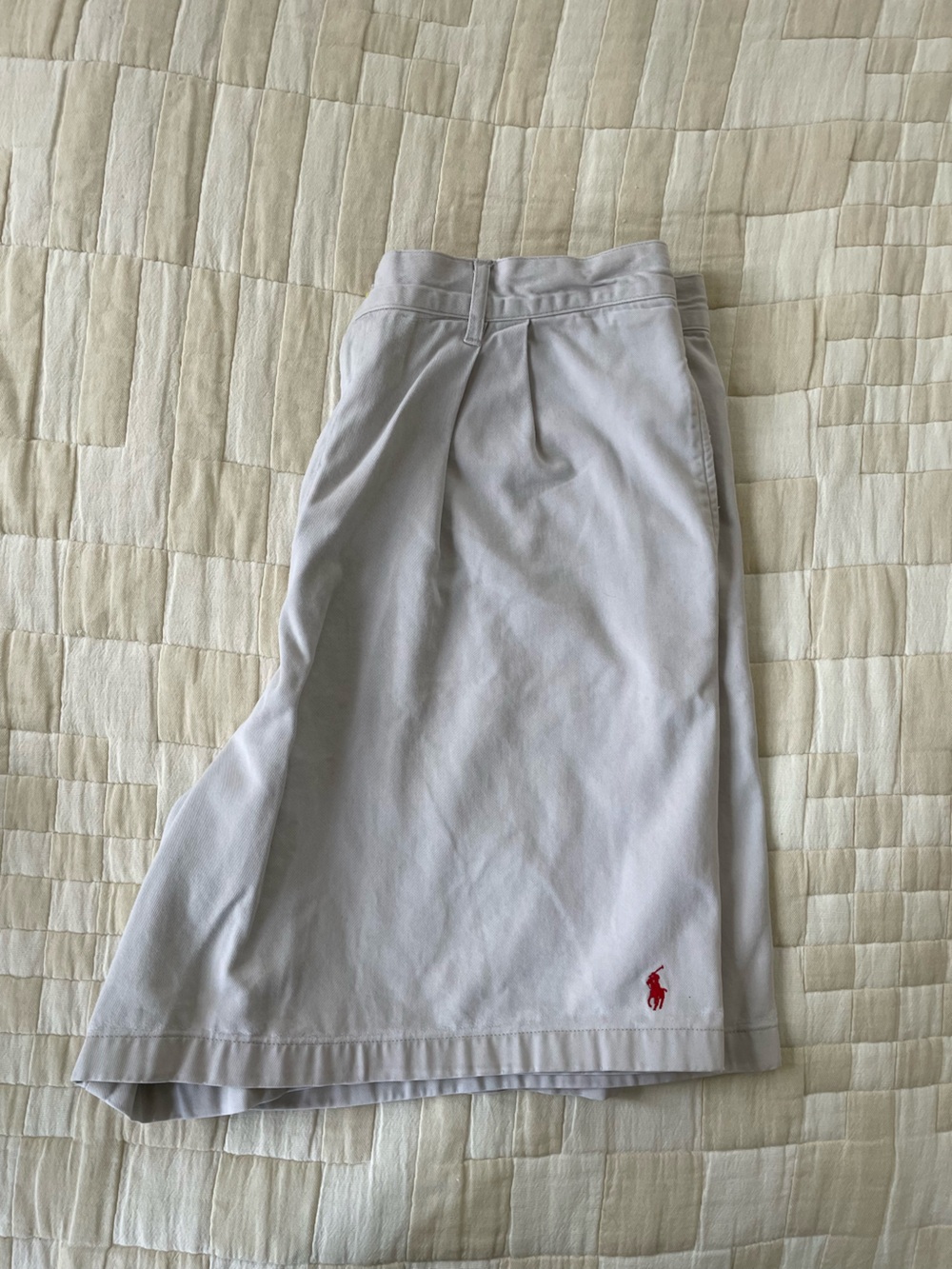 Ralph Lauren light beige pleated Bermuda shorts